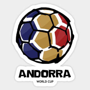 Andorra Football Country Flag Sticker